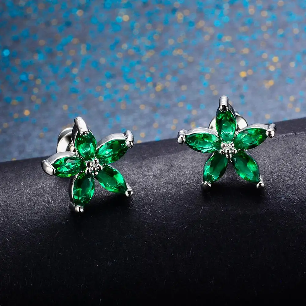 Милые женские маленькие серьги гвоздики в стиле бохо со звездами черные синие