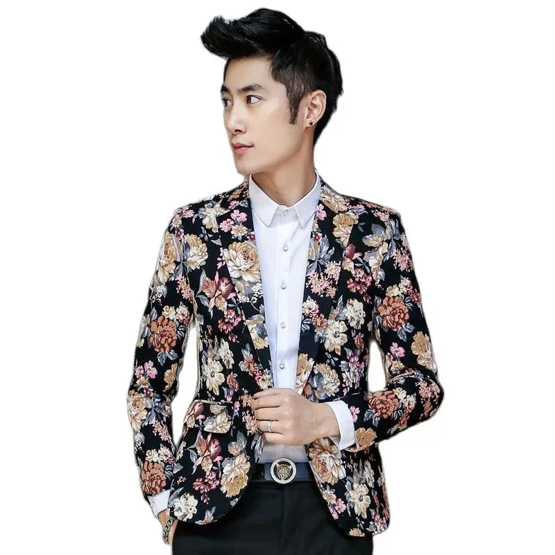 Модный костюм с принтом куртка мужское платье для свадебной вечеринки пальто