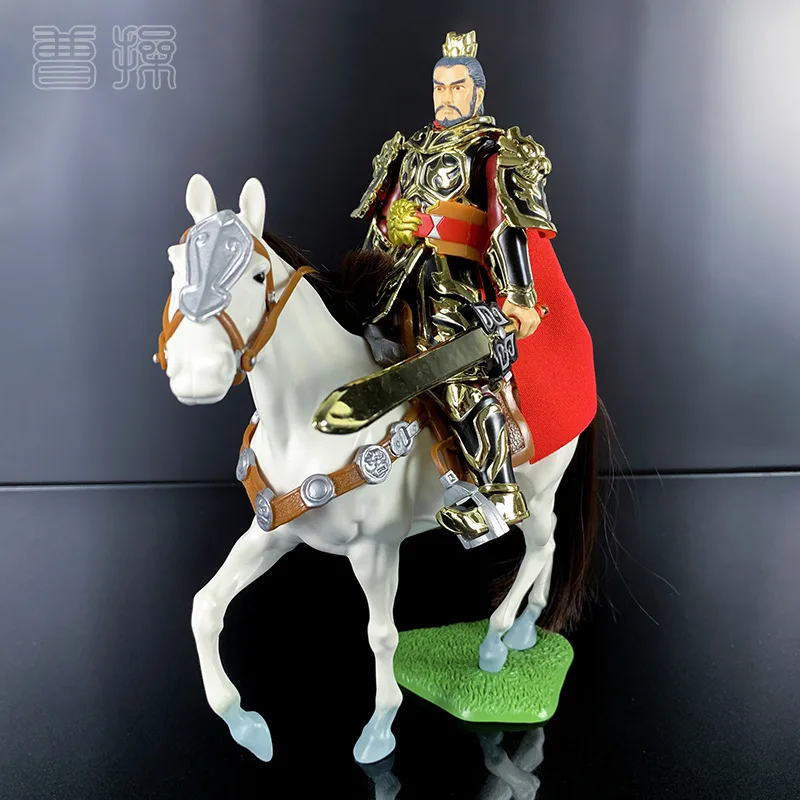 

Three Kingdoms Character Model Zhuge Liang Cao Cao Lu Bu Hand-made Doll Toy Movable Joint Yue Fei Plastic Decoration Collectible