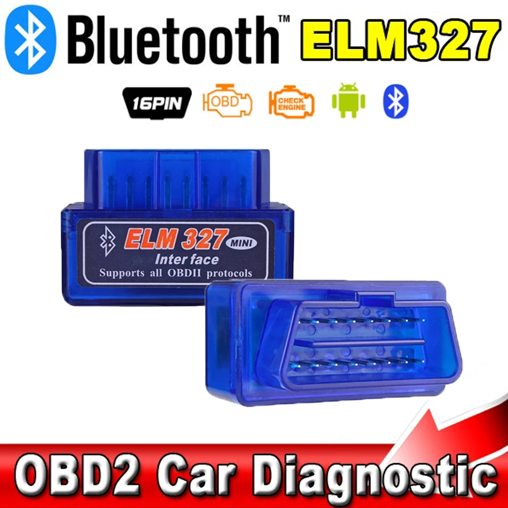 Считыватель кодов ELM327 V2.1, Супер Мини ELM 327, Bluetooth-интерфейс