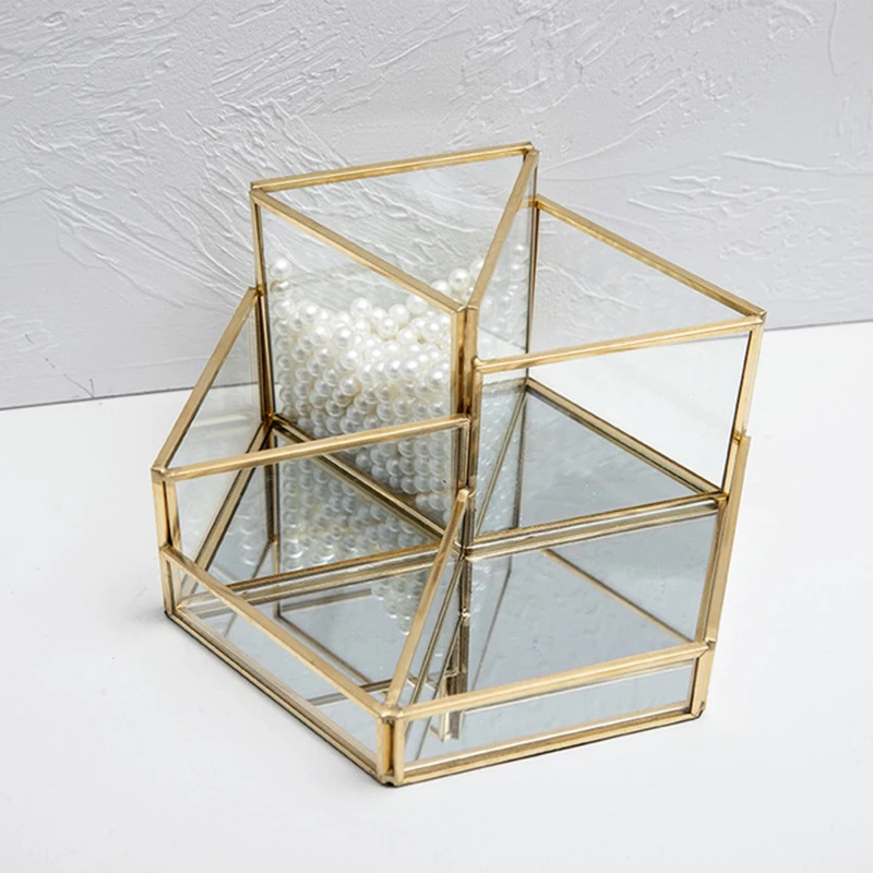 

Multi-Functional Geometric Irregular Shape Cosmetics Makeup Brush Holder Organizer Storage For Bedroom Bathroom F2