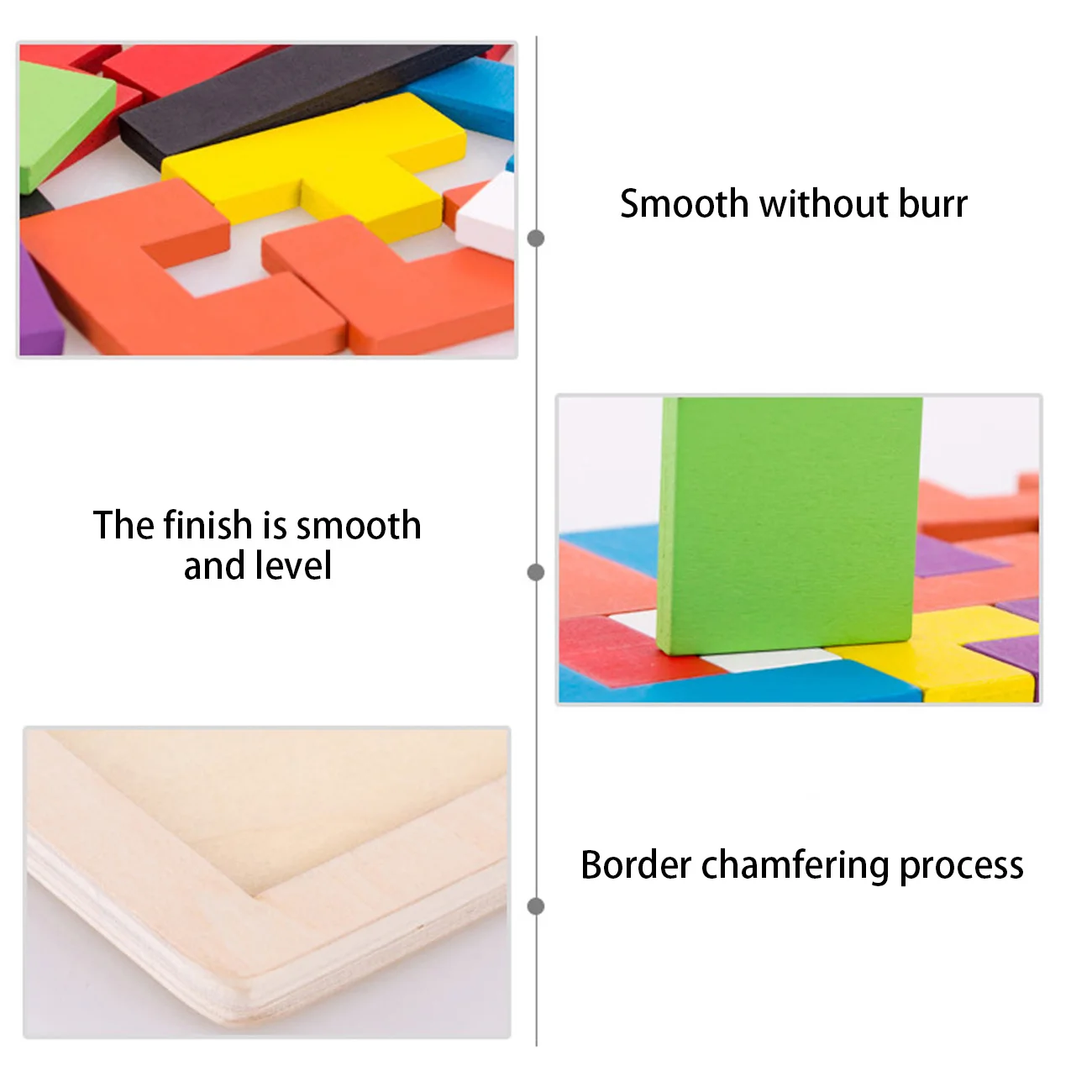 

Colorful Wooden Puzzle Brain-Teaser Building Blocks Game Wood Puzzles Intelligence Educational Gift for Children