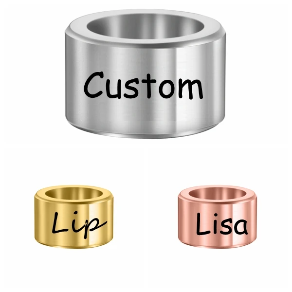 

Blank Engrave Name Round Beads Stainless Steel Charms Custom Balls Fit for Leather Bracelet Personalized Jewelry Accessories