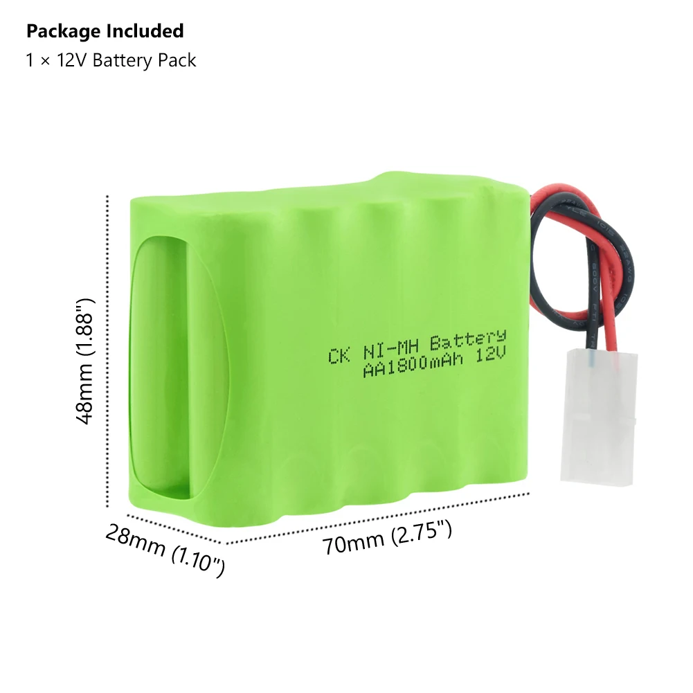 12V AA Ni MH аккумулятор группы 1800mAh перезаряжаемые с SM/L6.2 2 Pin Разъем для RC моделей