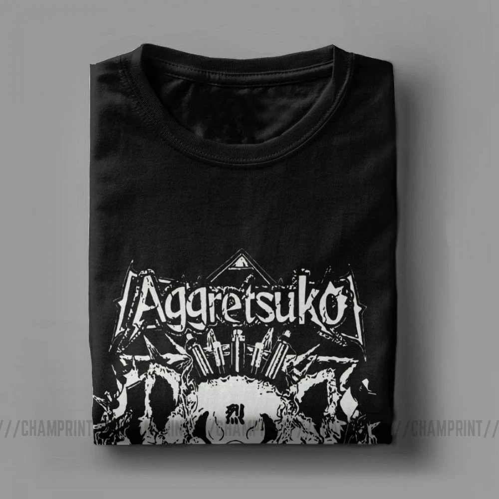 Мужская футболка с красной пандой Aggretsuko винтажные хлопковые футболки коротким