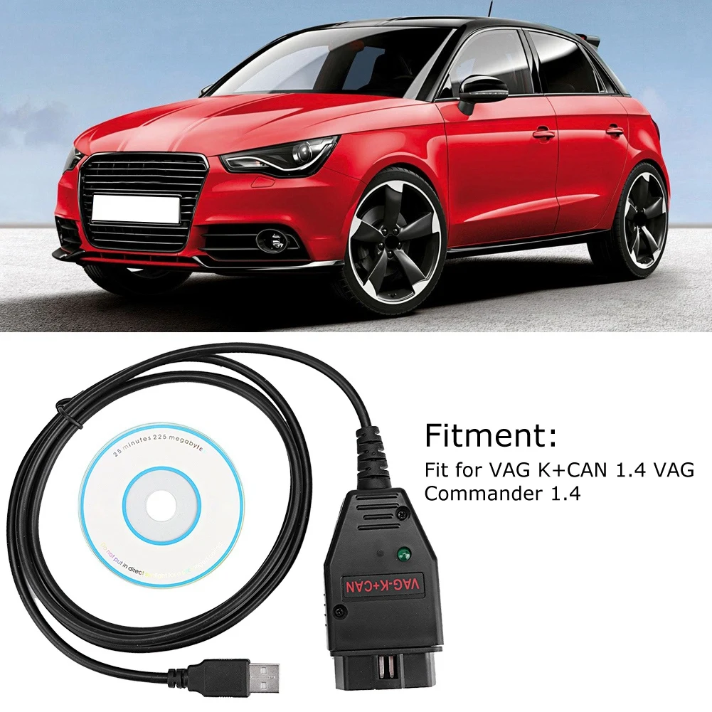 Автомобильный диагностический сканер кабель с CD подходит для VAG K + CAN 1 4 Commander