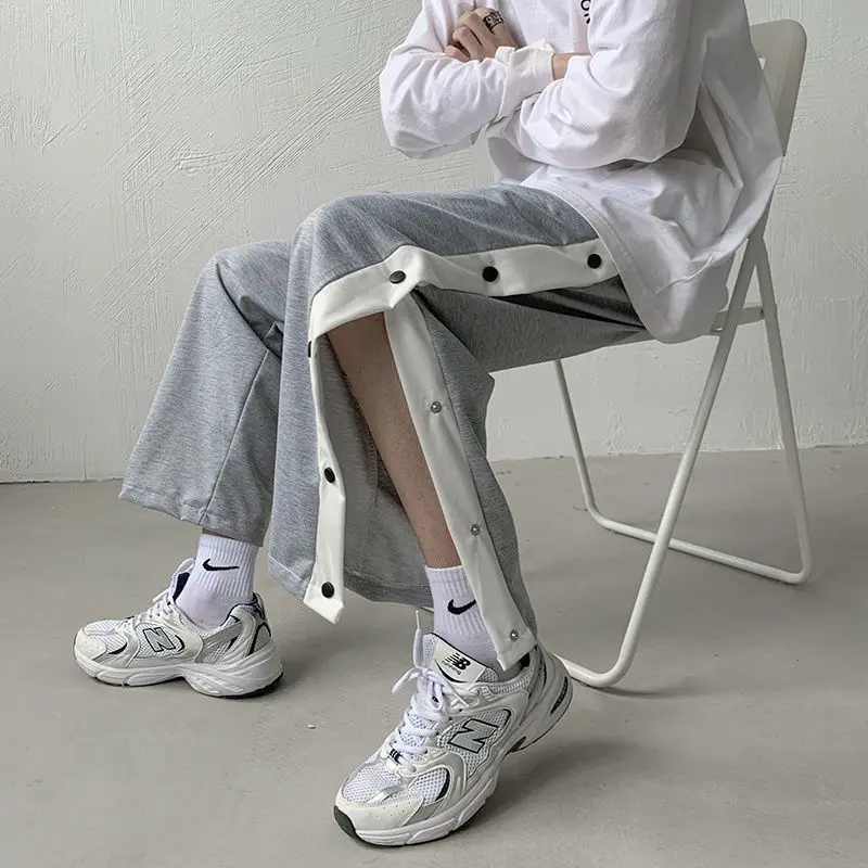 

Super fire CEC wide leg sports pants fashion brand men's loose basketball pants autumn casual pants men's Korean fashion