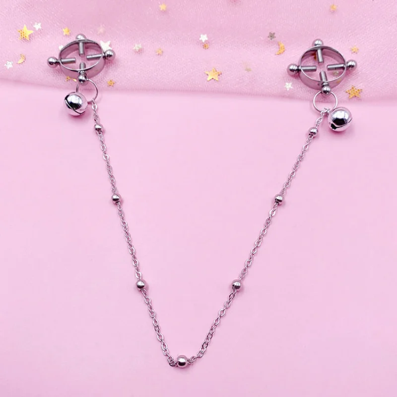 Серебряный Женский Регулируемый металлический винтовой колокольчик зажим для