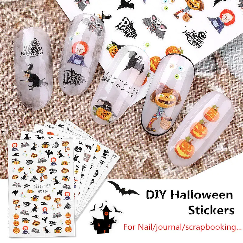 Водонепроницаемый Хэллоуин Тыква эльф летучая мышь ведьма шаблон клей 3D