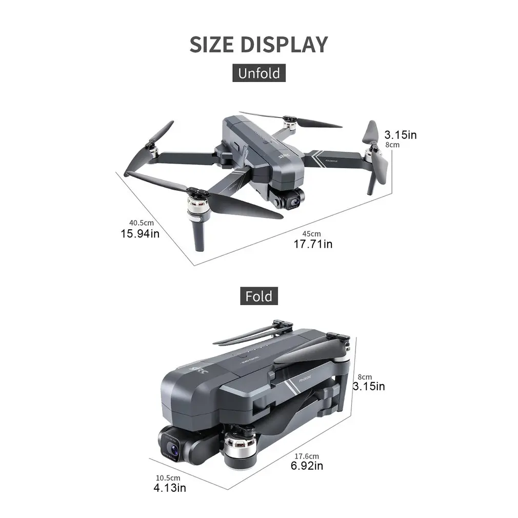 

F11 Pro RC Drone GPS 4K with HD Camera Profesional 28 Mins Remote Control Dron Quadcopter Brushless Foldable 3 Battery Toy