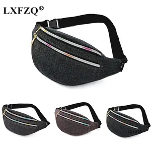 LXFZQ розовые нагрудные сумки, женские поясные сумки, новая брендовая модная поясная сумка с блестками, повседневные женские поясные сумки, кошелек для телефона, пояс для денег