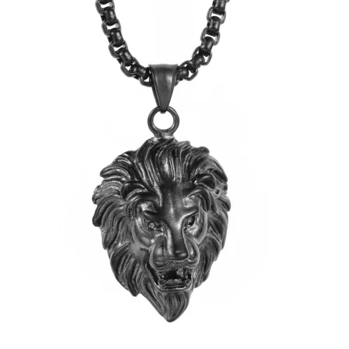 Цепочка с подвеской в виде льва из нержавеющей стали|Ожерелья подвеской| |