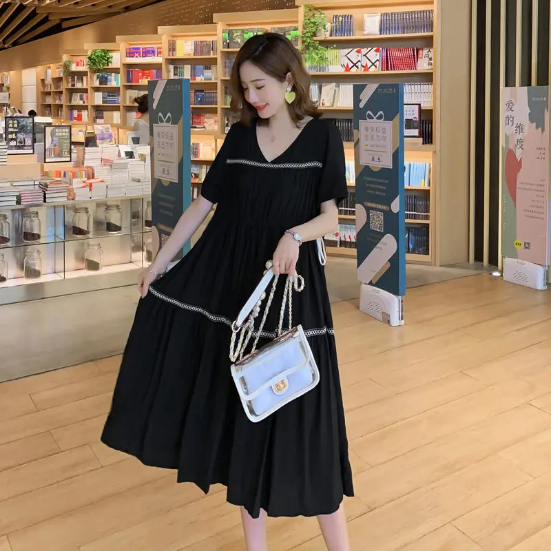 Женское свободное платье с широкой юбкой длинное Повседневное в этническом