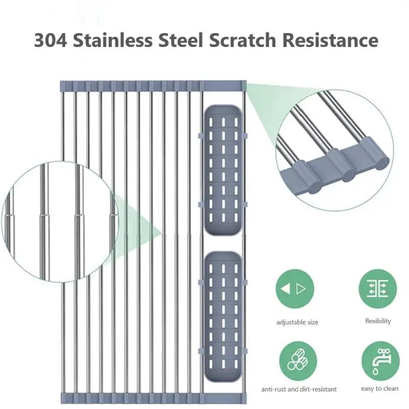 Многофункциональная кухонная полка для слива органайзер стойка лоток хранения