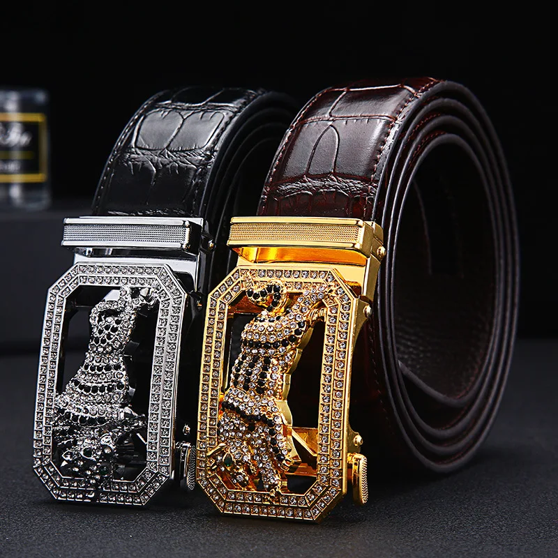 New Men Belt Fashion Alloy Automatic Buckle Belt Business Affairs Casual Decoration Belt Men's Belts Designer Belts Men