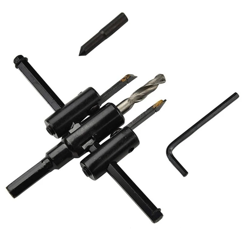 

Adjustable Wooden Circular Hole Saw Tool Kit Cordless Drilling Tool 30mm-120mm Cordless Drilling Tool Hole Opener Cutter