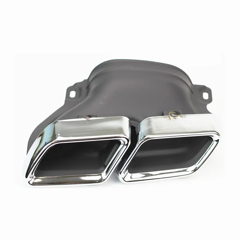 1 пара серебристых/черных наконечников выхлопной трубы глушитель 304 нержавеющая