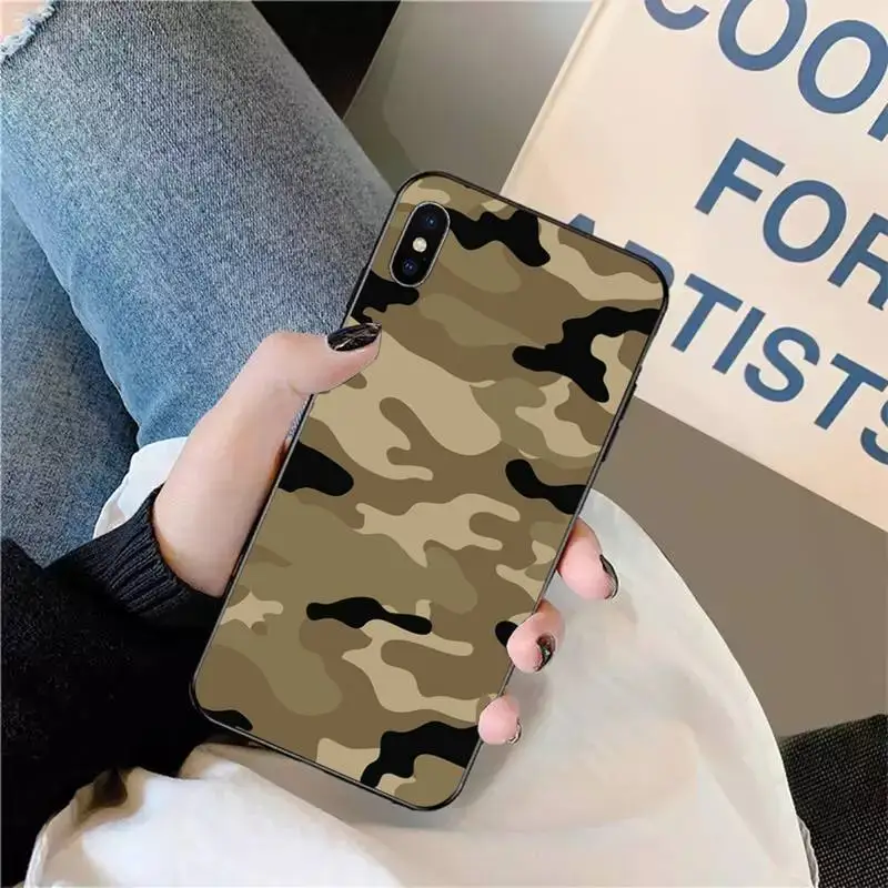 

Camouflage Pattern Camo Army Phone Case for iPhone 11 12 pro XS MAX 8 7 6 6S Plus X 5S SE 2020 XR mini