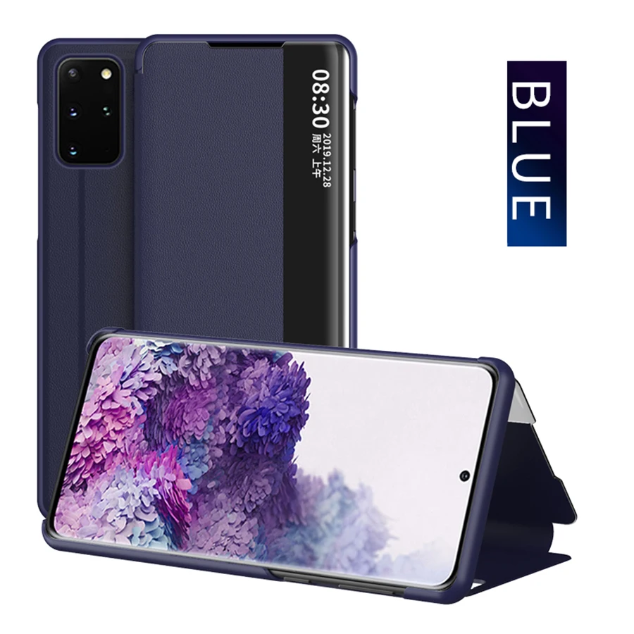 silicone case samsung Smart View Window Flip Case For Samsung Galaxy A12 A32 A52 A72 A71 A51 S22 Ultra 5G S21 S20 FE S10 S9 Plus Note 20 Leather Cover samsung silicone