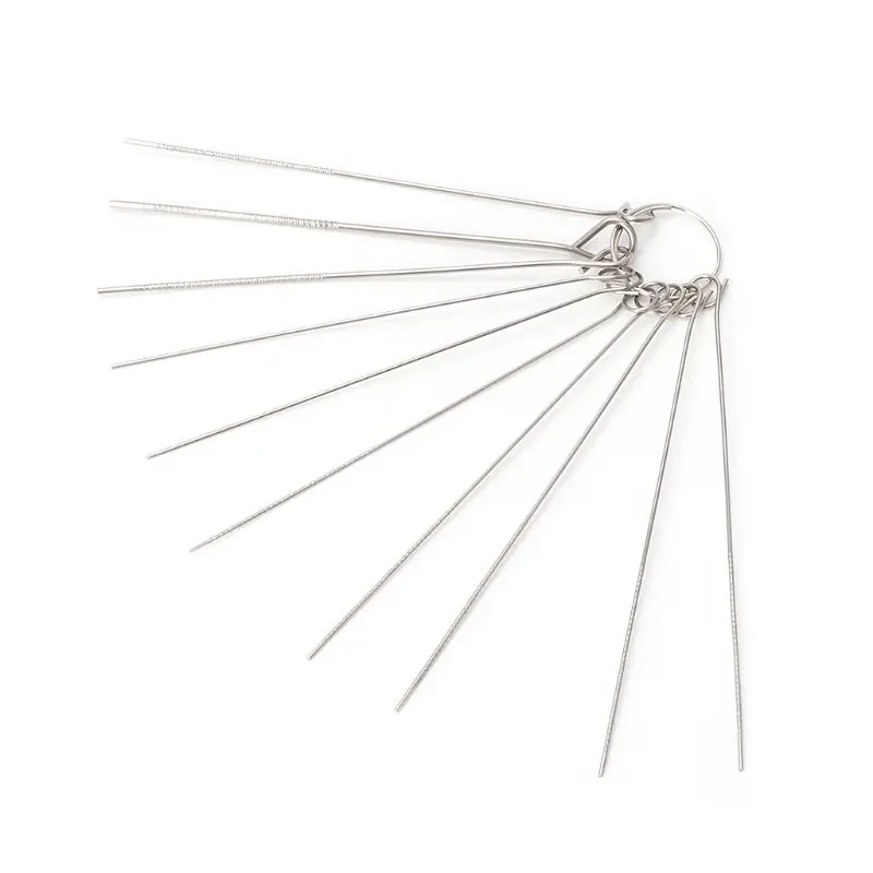 

10pcs 0.6mm-1.3mm Guitar Nut Needle Files Nozzle Jet Gas Welding Tip Cleaner
