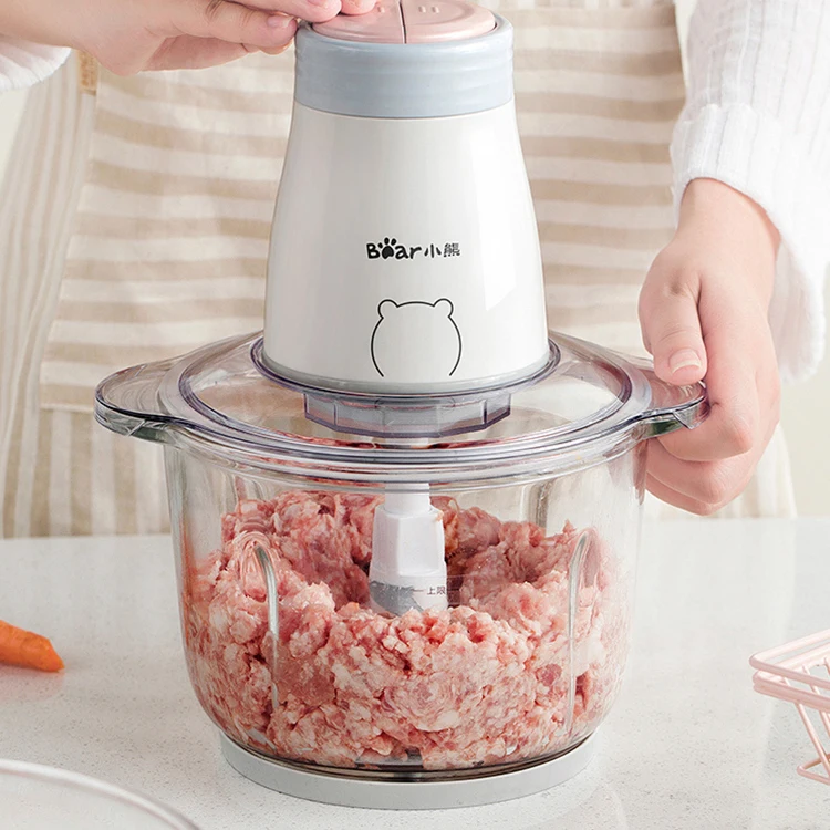 2 л нержавеющая сталь Автоматическая мощная Мясорубка Электрический кухонный