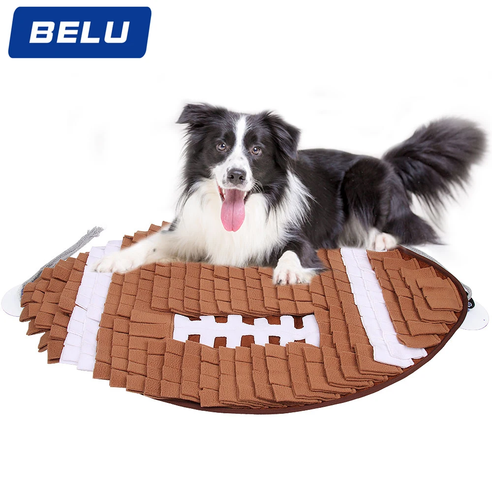 

New Cross-Border Multi-Color Rugby Pet Slow Food Smelling Mat