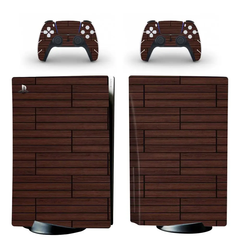 Wood Style PS5 Standard Disc Skin Sticker Decal Cover for PlayStation 5 Console and Controllers Vinyl | Электроника