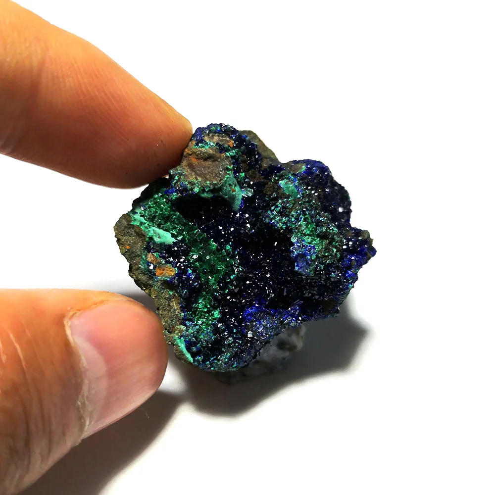

22g B4-1 Natural rare shining azurite stone quartz crystal specimen From Anhui Province China free shipping