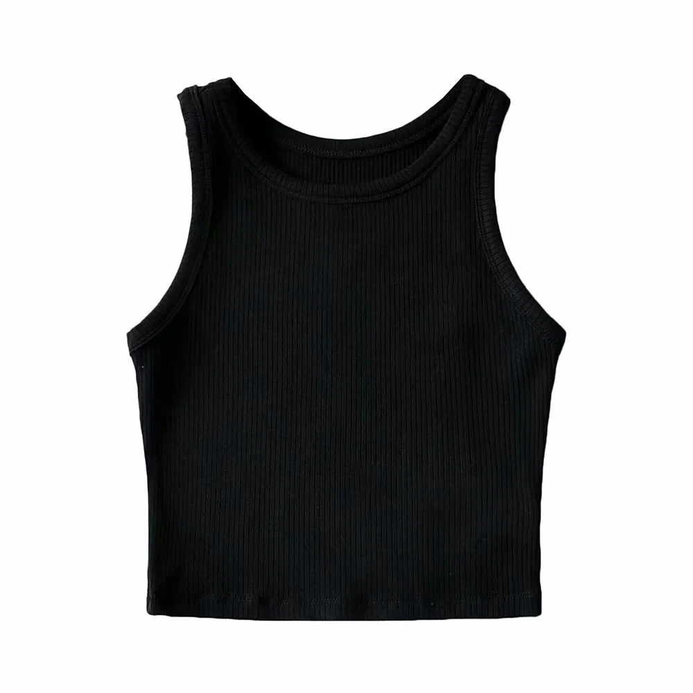 

2021 summer women versatile vest top Slim sleeveless short Waistcoat Pullovers Female Off Shoulder Blusas Crop Tank top Mujer