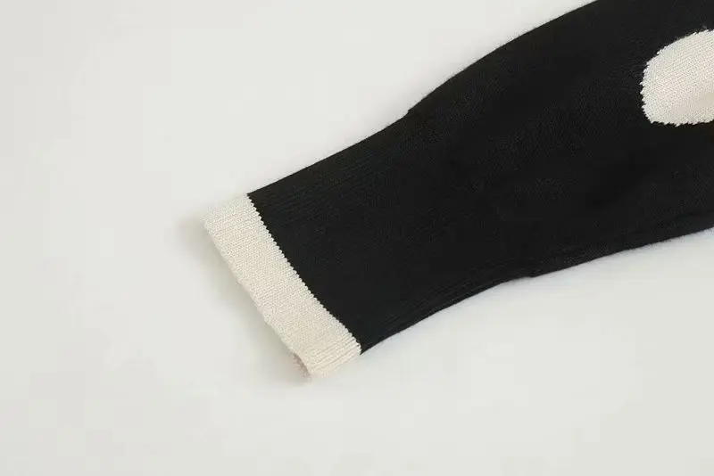 2019 осенне-зимний женский свитер кардиганы в Горошек Кардиганы с принтом пончо