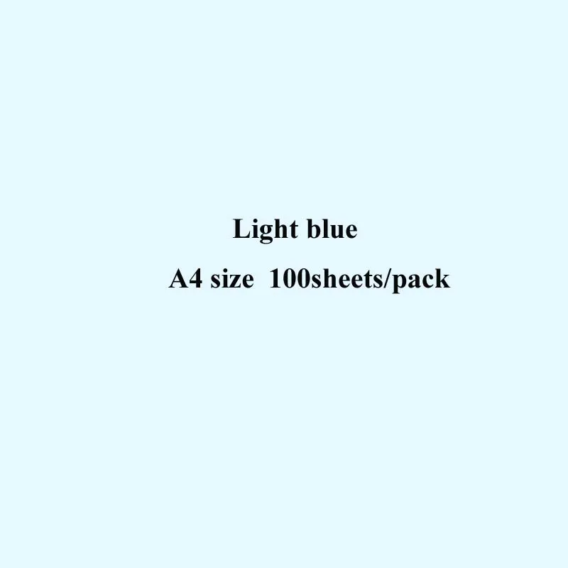light blue А4 цветная копировальная бумага с белой двусторонней цветной ручной работы складной поделок бумага для рукоделия оригами печать файл для документов - Цвет: light blue