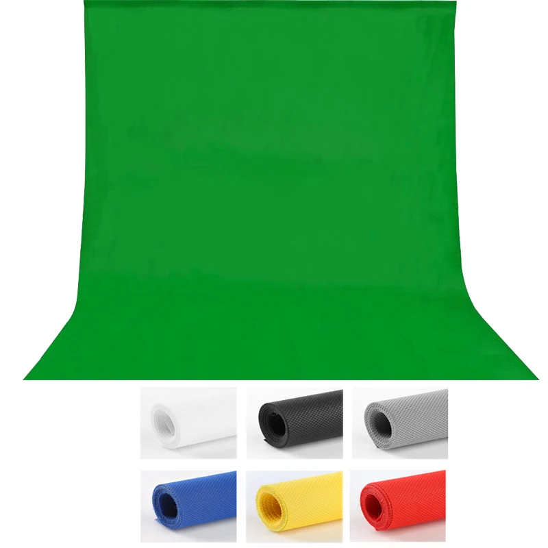 

1.6X3m fotografia Photography studio Green Screen Chroma key Background Backdrop for Studio Photo lighting Non Woven 7colors