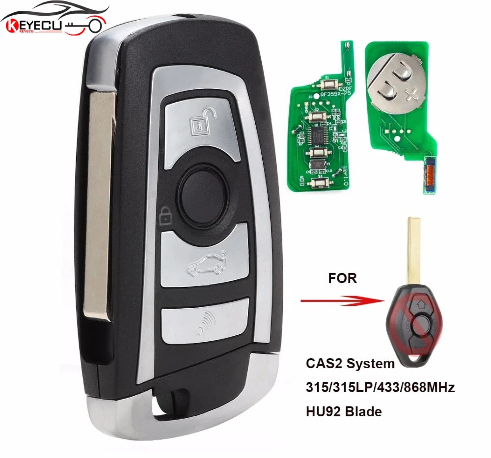 Ключ дистанционного управления KEYECU CAS2 модифицированный 315 МГц/433 МГц/868 МГц/315LP