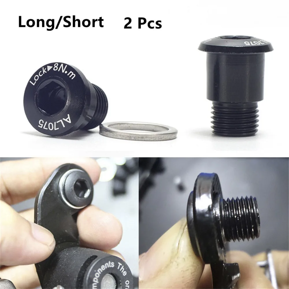 

2Pcs Bicycle Rear Derailleur Fixing Bolts MTB Bike Jockey Wheel Screws For SHIMAN0 TX/TZ Ultralight Aluminum Cycling Screws Nuts