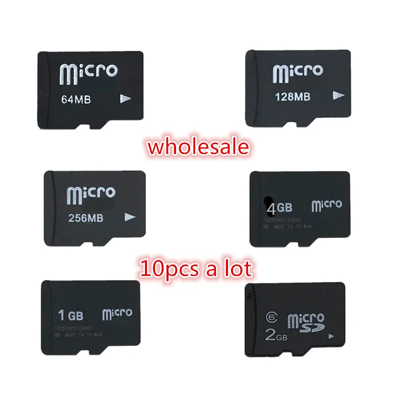 Высокое качество! Micro карта памяти 10 шт./лот 1 Гб 2 ГБ 4 8 64 Мб 128 МБ 256 512 micro TF