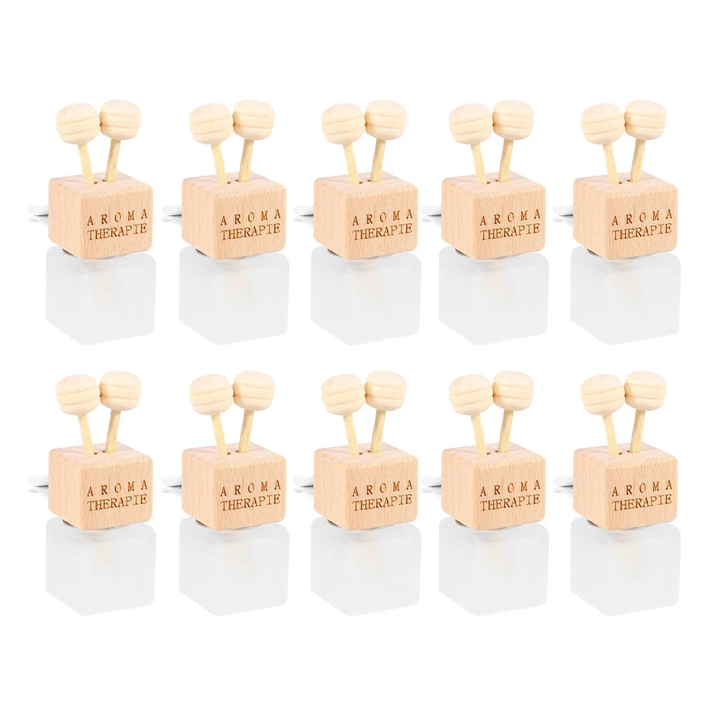 

10Pcs 8ml Car Air Vent Aroma Bottle Glass Essential Oil Bottle Perfume Diffuser