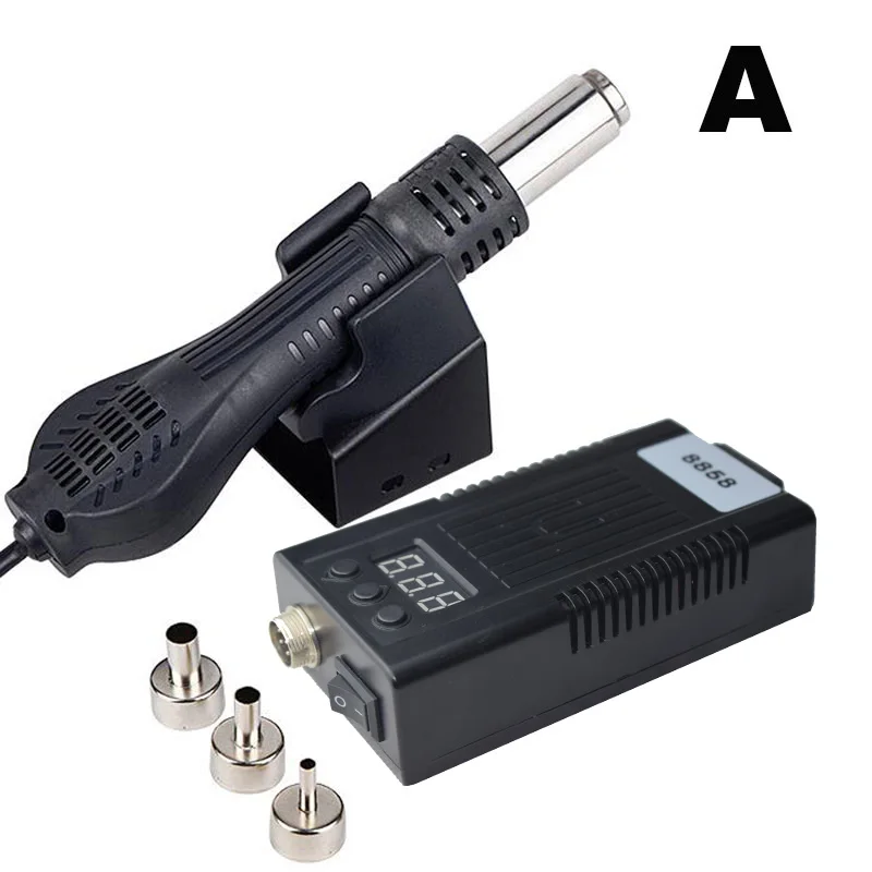 A Высокое качество 110 В/220 В портативный BGA SMD паяльная станция DIY горячий воздух воздуходувка Тепловая пушка Eruntop 8858 - Цвет: A