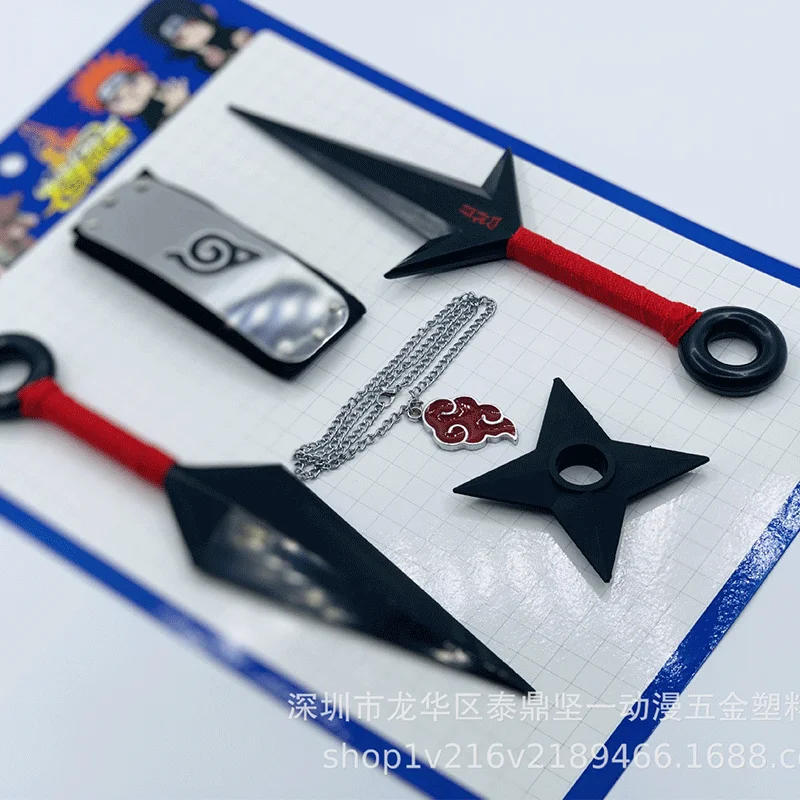 Высокое качество аниме Наруто Konoha Ninja Kakashi косплей реквизит Kunai ножи оружие броня