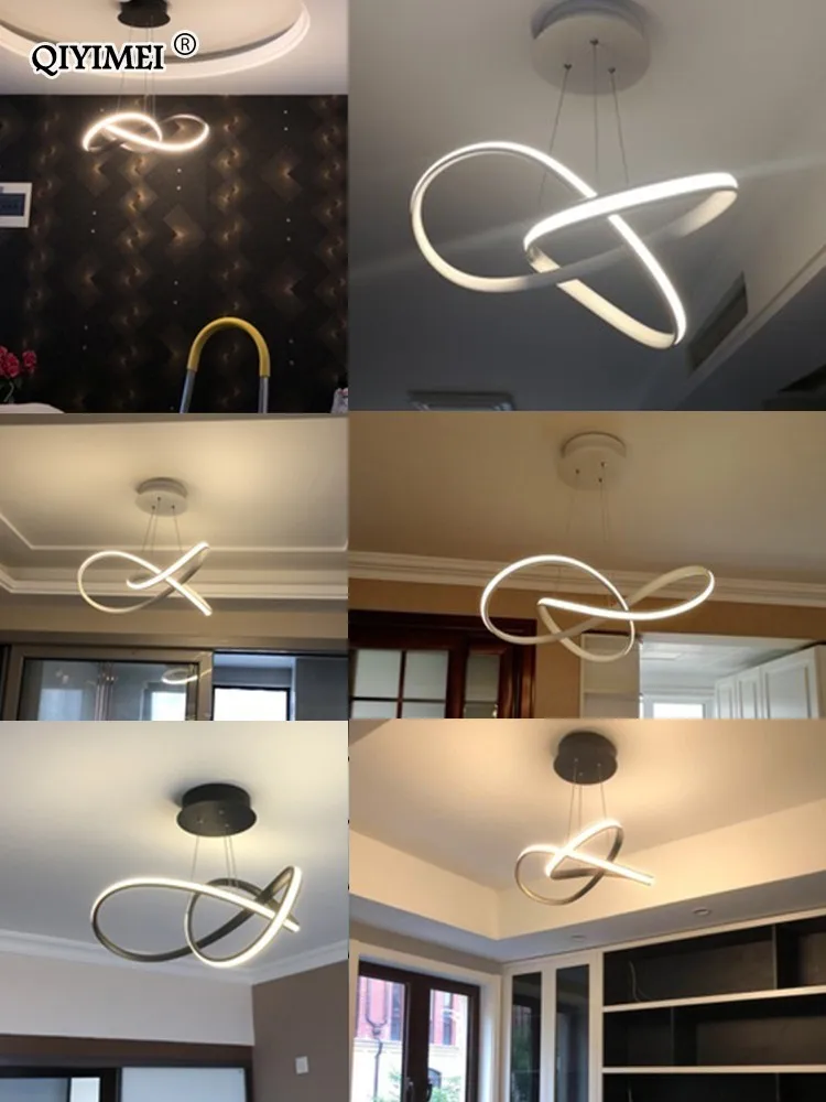 

Hanging LED Pendant Lights For Shop Bar Dining Kitchen Room aluminum body remote control white/black Pendant Lamps Free Shipping
