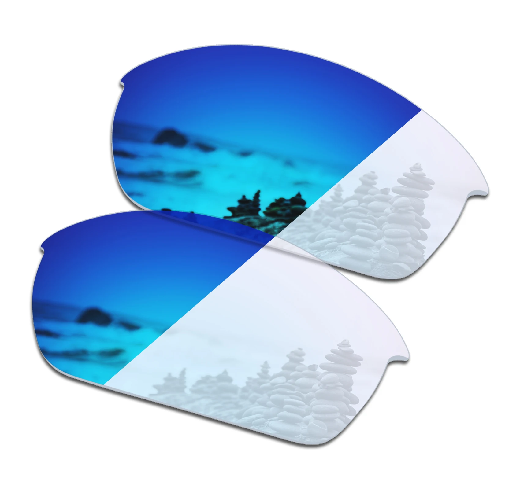 

SmartVLT Sunglasses Replacement Lenses for Oakley Flak Jacket - Eclipse Blue Photochromic