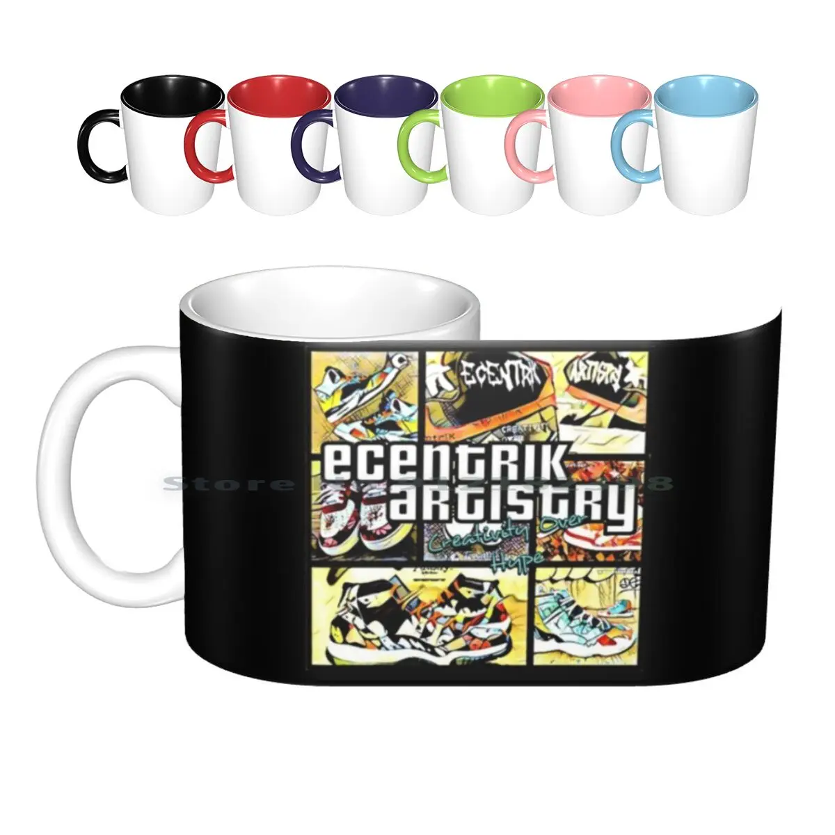 

Gte Ceramic Mugs Coffee Cups Milk Tea Mug Ecentrik Grand Theft Auto Video Game Parody Fashion Creative Trending Vintage Gift