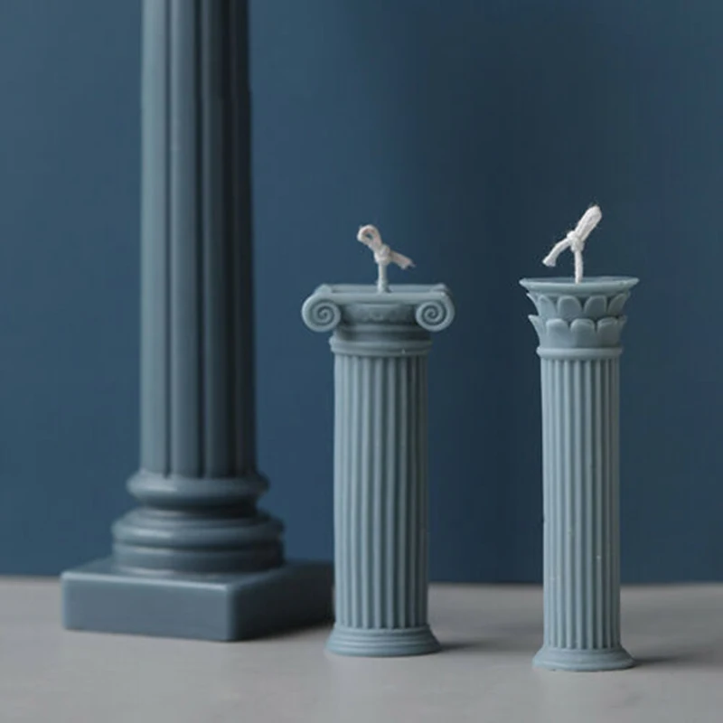 

1pcs Roman Column Candle Mold Diy Candles Mould Plaster Handmade Making Supplies Simple Wind Home Decoration Scented Candle Mold
