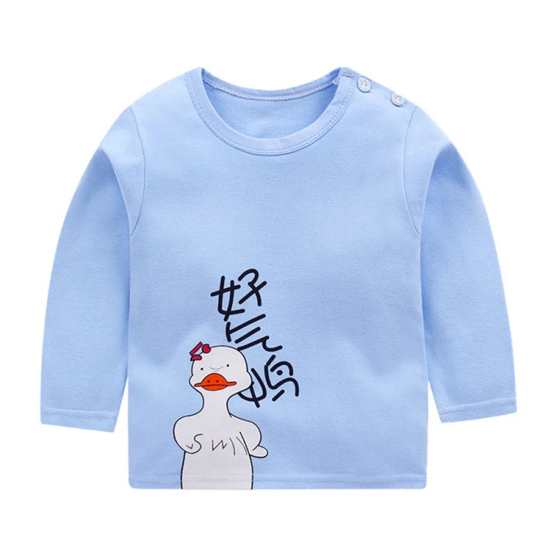 New born Pullover Tee Fall Autumn Winter Kids Sweatshirt Tops Long Sleeve T-shirt Boys Girls Child Baby
