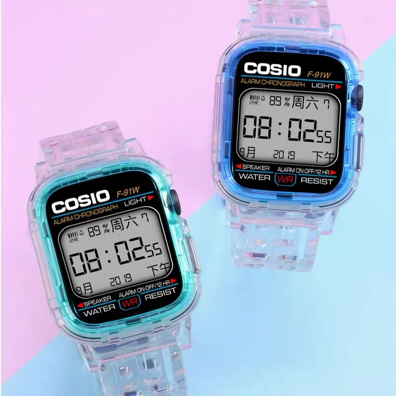Soft Silicone Sport Band for 38mm Apple Watch Series Transparent Rubber Strap+case Iwatch 5/4/3/2 40mm 42mm 44mm | Наручные часы