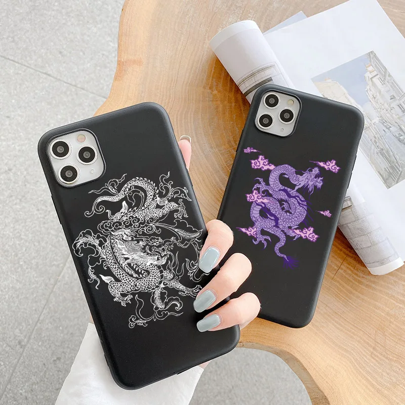 

Fashion Red Dragon Phone Case For Xiaomi Mi Note 10 9t A3 9 lite POCO X3 Cover For Redmi Note 7 8 9 Pro 9s 8t Cute Soft Cases