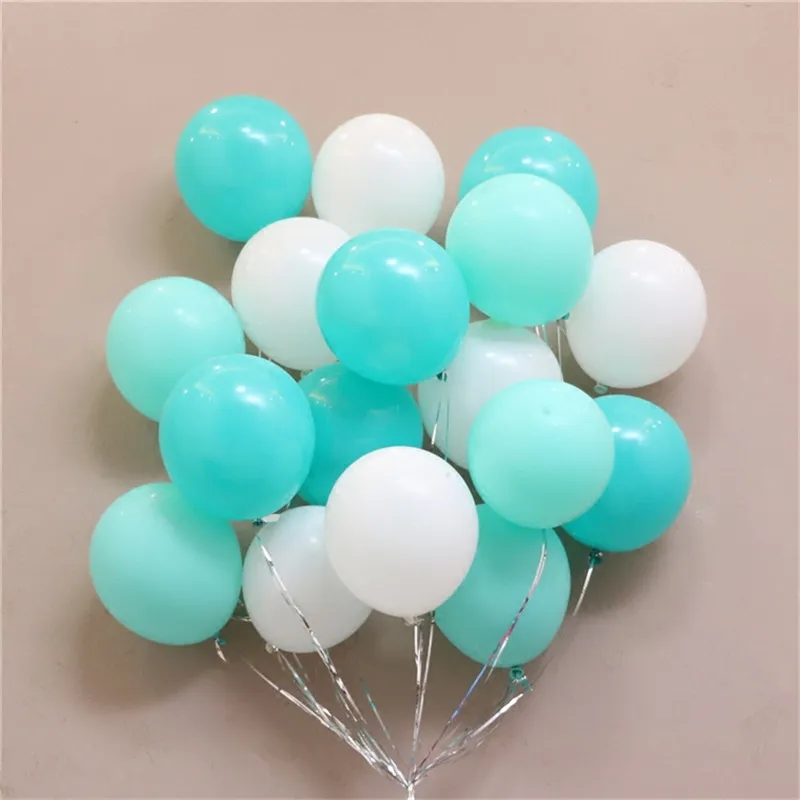 Воздушные шары зеленого или белого цвета из латекса 10 дюймов 20 шт.|Воздушные и