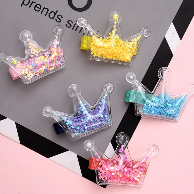 Яркая детская заколка для волос прозрачные звезды любовь принцесса милый