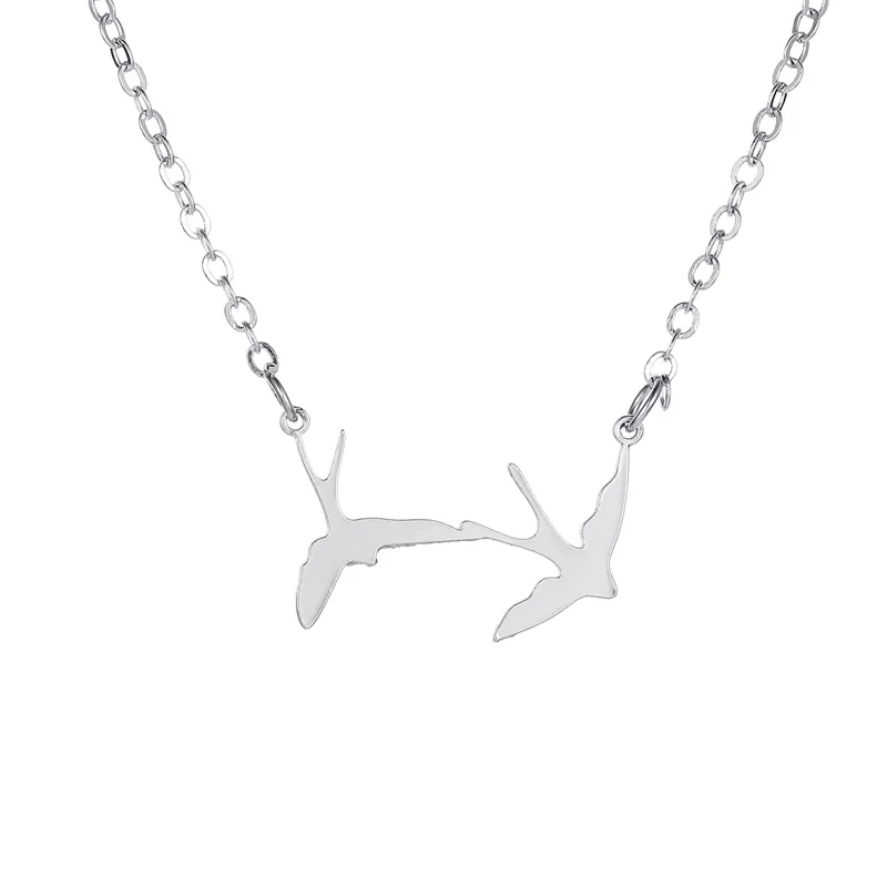 

Simple metal bird necklace for women Short little swallow necklace clavicle chain women Animal pendant fashion jewelry wholesale