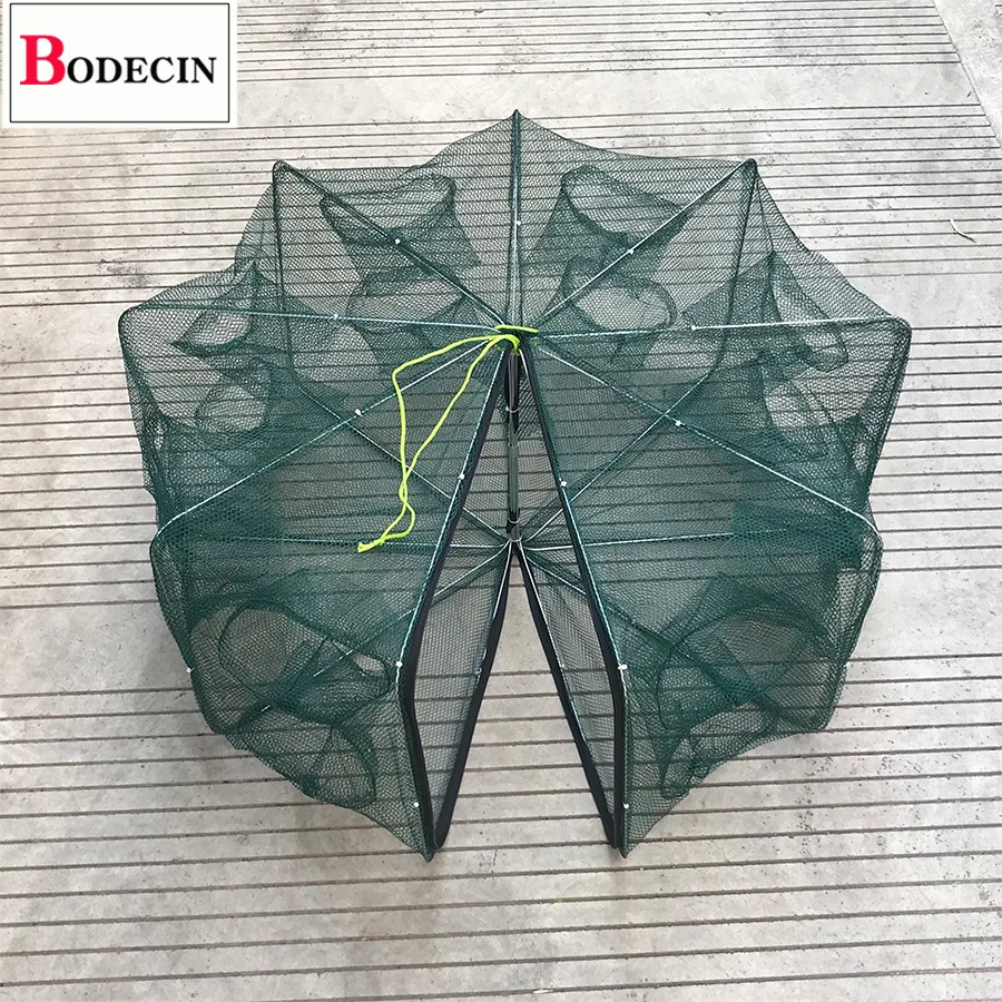 

Folded Hexagon 6/8/12 Hole Network Casting Fishing Net/Tank Fish Trap Casting Shrimp Cage Carp Crab Crayfish Catcher Cast Net