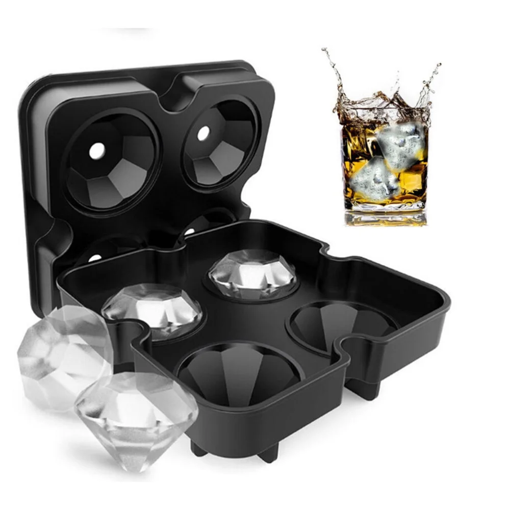 Форма для льда в форме алмаза 4 полости | Дом и сад